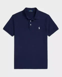 Granatowa koszulka polo Custom Slim Fit