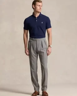 Granatowa koszulka polo Custom Slim Fit