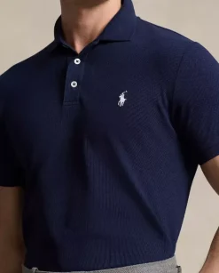 Granatowa koszulka polo Custom Slim Fit