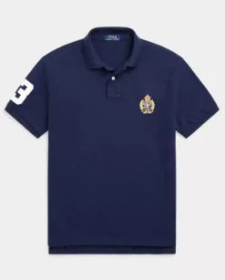 Granatowa koszulka polo Custom Slim Fit