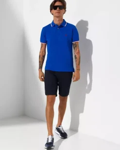 Granatowa koszulka polo Custom Slim Fit