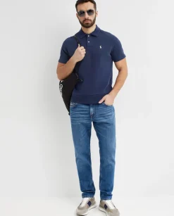 Granatowa koszulka polo Regular Fit