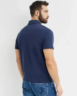 Granatowa koszulka polo Regular Fit