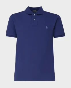 Granatowa koszulka polo z logo Slim Fit