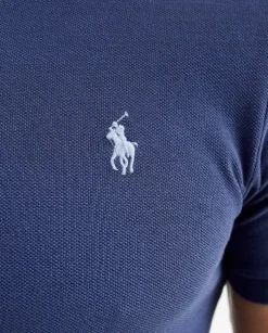 Granatowa koszulka polo z logo Slim Fit