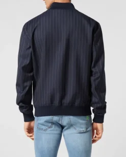 Granatowa kurtka bomber