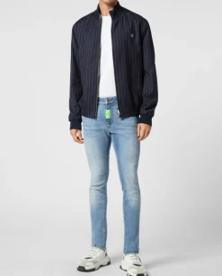 Granatowa kurtka bomber