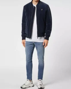 Granatowa kurtka bomber