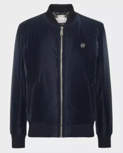 Granatowa kurtka bomber