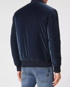 Granatowa kurtka bomber
