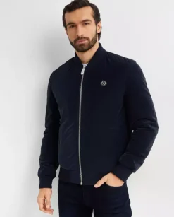 Granatowa kurtka bomber