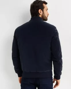 Granatowa kurtka bomber