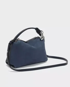 Granatowa zamszowa torebka - JWA Corner Bag