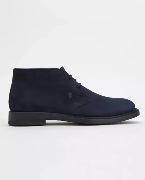 Granatowe buty z wiązaniem