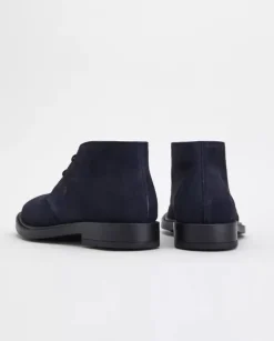Granatowe buty z wiązaniem