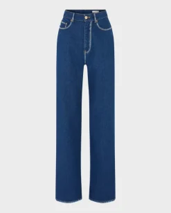 Granatowe jeansy Boyfriend