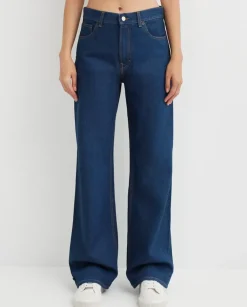 Granatowe jeansy Korea Relaxed Fit
