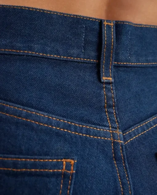 Granatowe jeansy Korea Relaxed Fit