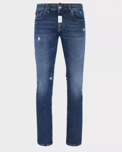 Granatowe jeansy Super Fit