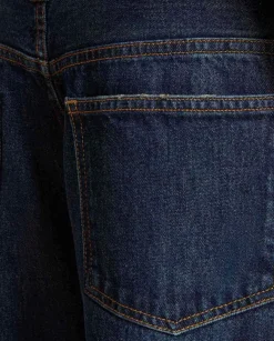 Granatowe jeansy z prostymi nogawkami Bonnie
