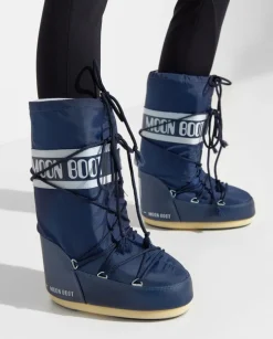Granatowe śniegowce Nylon