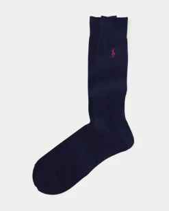 Granatowe skarpety Rib-Knit