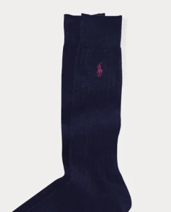 Granatowe skarpety Rib-Knit