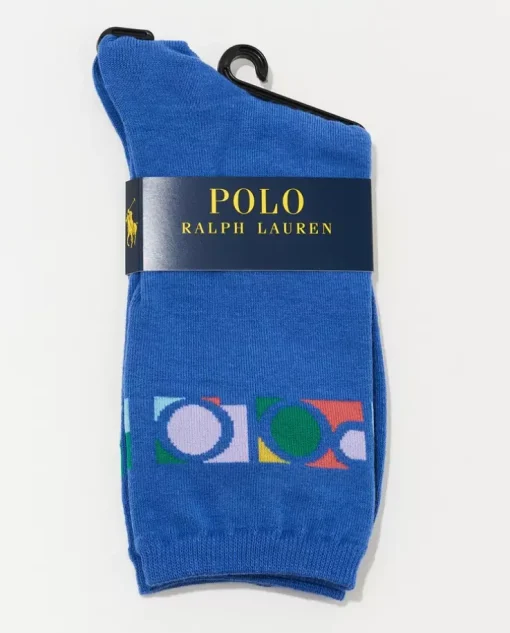 Granatowe skarpety z kolorowym logo 36-40