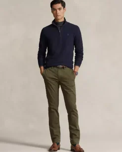 Granatowy dzianinowy sweter Regular Fit