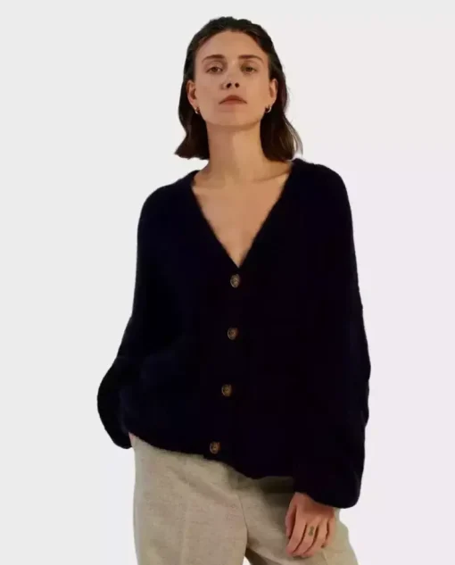 Granatowy kardigan oversize Bilbao