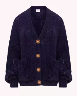 Granatowy kardigan oversize Bilbao