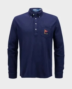 Granatowy longsleeve Straight Fit