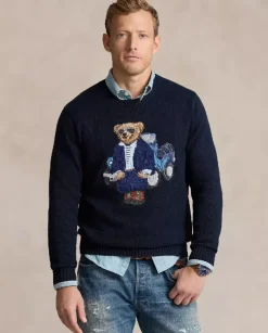 Granatowy sweter Polo Bear
