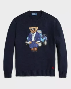 Granatowy sweter Polo Bear