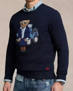 Granatowy sweter Polo Bear