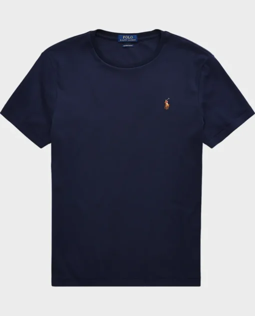 Granatowy t-shirt Custom Slim Fit