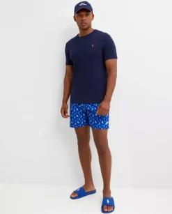 Granatowy t-shirt Custom Slim Fit