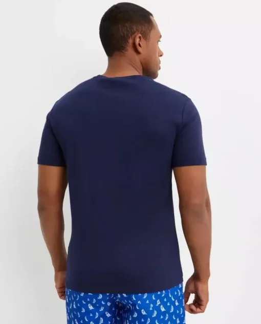 Granatowy t-shirt Custom Slim Fit