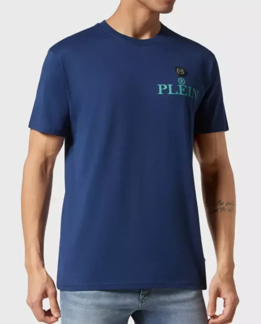 Granatowy t-shirt Iconic z logo