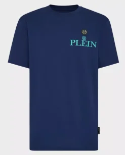 Granatowy t-shirt Iconic z logo