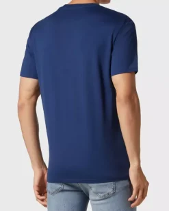 Granatowy t-shirt Iconic z logo