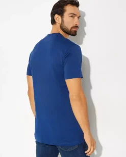 Granatowy t-shirt Iconic z logo