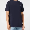 Granatowy T-shirt z detalem