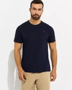 Granatowy t-shirt z logo