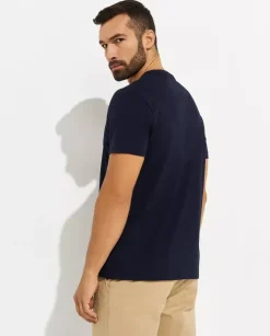 Granatowy t-shirt z logo