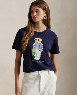 Granatowy t-shirt z Misiem