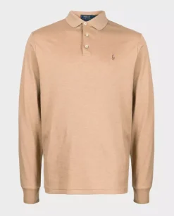 Jasnobrązowa bluzka polo Slim Fit