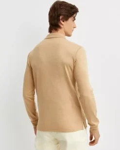 Jasnobrązowa bluzka polo Slim Fit