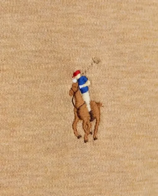 Jasnobrązowa bluzka polo Slim Fit