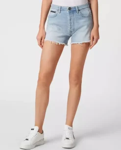 Jasnoniebieskie jeansowe spodenki Hot Pants